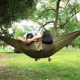 QZQHNYJ Hammocks 2 Person Parachute Hammock Lightweight Portable Hanging Bed Durable Camping Travel