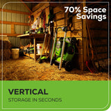 Greenworks 60V 21” Cordless (Push) Lawn Mower (LED Lights + Aluminum Handles), 5.0Ah Battery and Rapid Charger