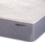 Amazon Basics Gel Memory Foam Mattress, Firm, Cooling, King Size Mattress, CertiPUR-US® Certified Foam, 80 x 76 x 10 inches, White/Gray