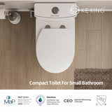 Toilet with Soft Close Toilet Seat, 12'' Rough-In Toilet KK KE KING