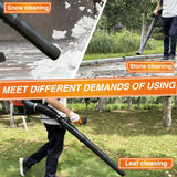 PROYAMA 72CC Gas Backpack Leaf Blower, 2-Cycle 880CFM 275MPH Gas Powered Engine, 2 in 1 Nozzle Low Vibration and Ergonomic Design with Cruise Control for Outdoor GardenYard Cleaning and Snow Removal
