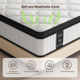 King Size Mattress, 12 Inch Hybrid Mattress King Size in a Box, Medium Firm