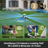 [All-Terrain Wire-Free] DREAME A3 AWD 1000 Robot Lawn Mower, 360° 3D LiDAR & AI Dual Vision Smart Robotic Mower for 0.25 Acre, 80% Slopes & 45min Fast Charge for Homeowners with Large/Steep Lawns