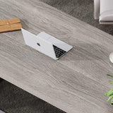 LVB Grey Computer Office Desk, Industrial Wood PC Gaming Gray Desk for Home Office