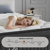 12 Inch Multilayer Hybrid Queen Mattress|Cochones Mattress|Nectar Mattress|Medium Firmness|Cool and Breathable|Individual Pocketed Springs for Motion Isolation| in a Box