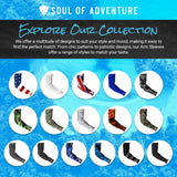 S A Soul of Adventure Compression Arm Sleeves for Men and Women - UPF 30+ Sun Protection, Moisture Wicking, 4-Way Stretch Arm Sleeves for Work & Sports (American Flag, 2 Pack)
