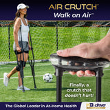 MD by DRIVE Air-Crutch Lightweight Walking Crutch, Adult Crutches for Walking with Comfortable Underarm Pads and Ergonomic Grips, Adjustable Height 4'7"-6'7", 300 lb Capacity, Black