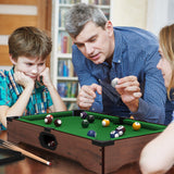 Mini Pool Table - 20-Inch Portable Tabletop Billiards Game with Cue Balls, Sticks, Chalk, Brush Hey! Play!
