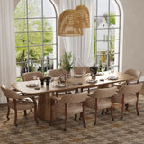 Set of 4 Dining Chairs with Casters and Arms, Rolling Dining Chairs with Wheels for Elderly