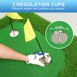 Ponsonbay Golf Putting Green Indoor 3.3x10 Ft Large Golf Putting Mat Professional Artificial Grass Turf Practice Mat with Sand Pit for Home, Office & Outdoor