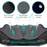 Neck and Back Massager with Soothing Heat, Electric Deep Tissue 3D Kneading Massage Pillow for Shoulder Nekteck