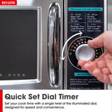 Sharp R-21LCFS Medium-Duty Commercial Microwave Oven with Dial Timer, Stainless Steel, 1000-Watts, 120-Volts