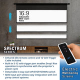 Motorized Projector Screen 180-INCH, Elite Screens Spectrum Swift-RC1 Remote, Electric Projection Screen Movie Home Theater Gaming 4K/8K, ELECTRIC180H2