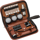 HIRQUITICKE Golf Gift Sets for Men & Women - Golf Accessories Set with Case, Golf Balls, Rangefinder + More (Brown)