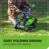 Greenworks 40V 14” Brushless (Push) Cordless Lawn Mower, 4.0Ah Battery and Charger