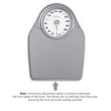 Thinner by Conair Bathroom Scale for Body Weight, Extra-Large Analog Scale Measures Weight Up to 330 Lbs. in Silver