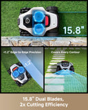 DREAME LiDAR 3500 Robot Lawn Mower A3 AWD Pro Wire Free No RTK, 4WD for 38.7° Slopes, Dual AI Vision Robotic Lawn Mowers,Dual-Disc Cutting 15.8" Width, Smart Zero-Edge, App Control for 0.87 Acre