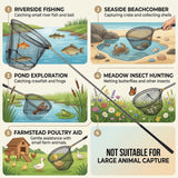 Fishing Landing Net with Aluminum Telescoping Pole 75" Long Handle,Rubber Coated Nylon Mesh,for Steelhead,Salmon,Fly,Kayak,Catfish,Bass,Trout,Shrimp,Crab,for Easy Catch & Release,Extend to 75 Inch