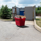 ReadySpace Commercial 16 Bushel Utility Cart with Steel Base, Poly Box Basket Truck, Laundry Cart, and Rolling Trash Bin