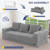MAXYOYO Sofa Bed, 80-Inch Oversized Boneless Loveseat, 2 Cup Holders