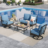 Sophia & William Metal Patio Furniture Set, 4-Piece Outdoor Conversation
