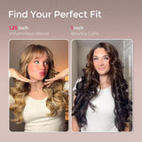 TYMO CurlPro Plus Automatic Rotating Curling Iron - Upgraded Long Barrel Curling Wand for Long Hair, Ceramic Hair Curler for Women, Anti-Scald, Tangle-Free, 600M Ionic, Dual Voltage, Gold, 1 1/4 Inch