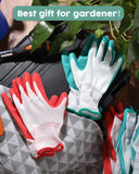 32 Pairs Gardening Work Gloves Bulk for Women and Ladies, Breathable Rubber Coated Garden Outdoor Safety Gloves with Grip