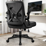 FelixKing Office Chair - Ergonomic Desk Chair Breathable Mesh Task with Wheels and Lumbar Support Home Desk Office Chairs with Flip up Armrest Rolling Swivel for Home Computer Black Pack of 10