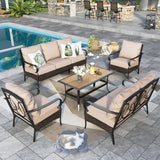 Sophia & William Metal Patio Furniture Set, 7 Seats Outdoor Conversation