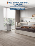 8000 BTU Portable Air Conditioner 3-in-1 Cooling AC Portable Air Conditioner for Room with Sleep Mode, Ventless Floor Air Conditioner, 3 Speeds Fan & Dehumidifier