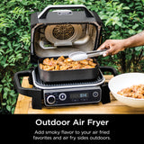7-in-1 Outdoor Electric Grill & Smoker - Grill, BBQ, Air Fry, Bake, Roast, Dehydrate & Broil Ninja
