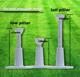 Hotenfes Adjustable Unbreakable Golf Tee, Rubber Golf Tees for Mats, Driving Range Tee（2 Pack Blue+2 high Struts）