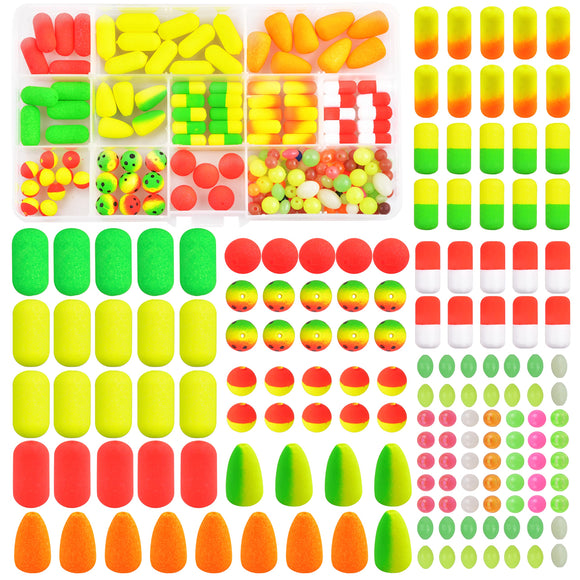 Rigs Floats Beads Kit, Foam Snell Fishing Floats Bobbers for Surf Fishing Live Bait SILANON