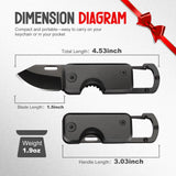 Pocket Folding Knife Gifts for Men - Stocking Stuffers for Men, Small Multitool Box Cutter with 1.5inch Blade - Christmas Fathers Day Birthday Gifts - EDC Keychain Gadgets for Hiking, Camping, Fishing