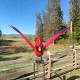 Esschert Staked Metal Giant Flying Cardinal Rocker, 84" H