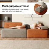 NessCarsti 80" Modular 3-Tone Couch, 3-Seater Sofa with Detachable Backrest