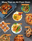 Nuwave Bravo Pro Smart Air Fryer Toaster Oven Combo, Airfryer Convection Oven Countertop, 10-in-1 Functions with Quicker & Even Crisp Technology, 1800W, 50-450°F, PFAS-Free, 21QT, Cozy Blue