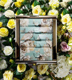 Homruilink High End Glass Jewelry Box for Women, 5 Layer, Bird & Floral