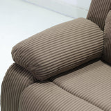 MOOLSUN Living Room Furniture Set Corduroy Recliner Compartments and Cup Holders Reclining for Home Theater/Office（A-Taupe Corduroy,3 piece Set）