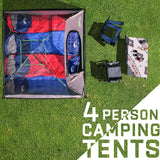 Happy Travel Camping Tent, 4/6 Person Dome Tents for Camping with Rainfly, Waterproof Clip Easy Setup Portable Family Tent with Mesh Windows, 20% More Headroom Backpacking Tents for Camping & Hiking