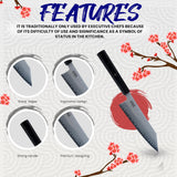 HMS 7-Inch Kiritsuke Chef Knife, Japanese HAP40 Triple-Layer Steel Kitchen Knife for Slicing and Chopping, Precision Kiritsuke Japanese Knife with Ergonomic Handle