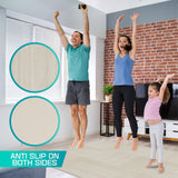 Yes4All 12SQ.FT Wood Grain Puzzle Exercise Mat Protective Flooring, EVA Interlocking Foam Floor Tiles with Border for Home Yes4All