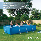 INTEX Rectangular Frame 14 ft 9 in x 7 ft 3 in x 33 in Above Ground Pool, Swimming Pool with Steel Frame, Pump Not Included
