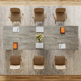 Tribesigns 7 ft Extra Long Conference Table, 86-Inch Office Meeting Room Table