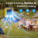 AKIRES 6500CFM Swamp Coolers,Portable Evaporative Air Cooler for 1600 Sq.ft of Space, Cooling Fan for Outdoor, Indoor Use(48IN)