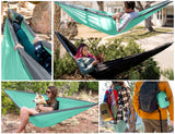 Camping Hammock 500 lbs Capacity, Camping Essentials, Lightweight Portable Double Hammock with Tree Straps Kootek