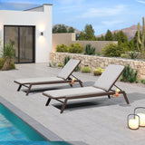 PURPLE LEAF Outdoor Reclining Holds Up to 350 lbs Adjustable Back Coffee