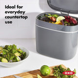 OXO Good Grips EASY-CLEAN COMPOST BIN - CHARCOAL - 1.75 GAL/6.62 L