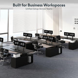 L Shaped Standing Desk with Storage Cabinet for Office Workspace, 79" Spacious Workstation with Drawers