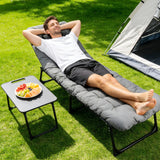 Camping Cot for Adults, Heavy-Duty Portable Cot Bed with Mattress and Pillow, Foldable Padded Sleeping Cots for Camping Travel Tent Outdoor & Home Guest, Camp Cot Bed for Guest Travel, Hiking
